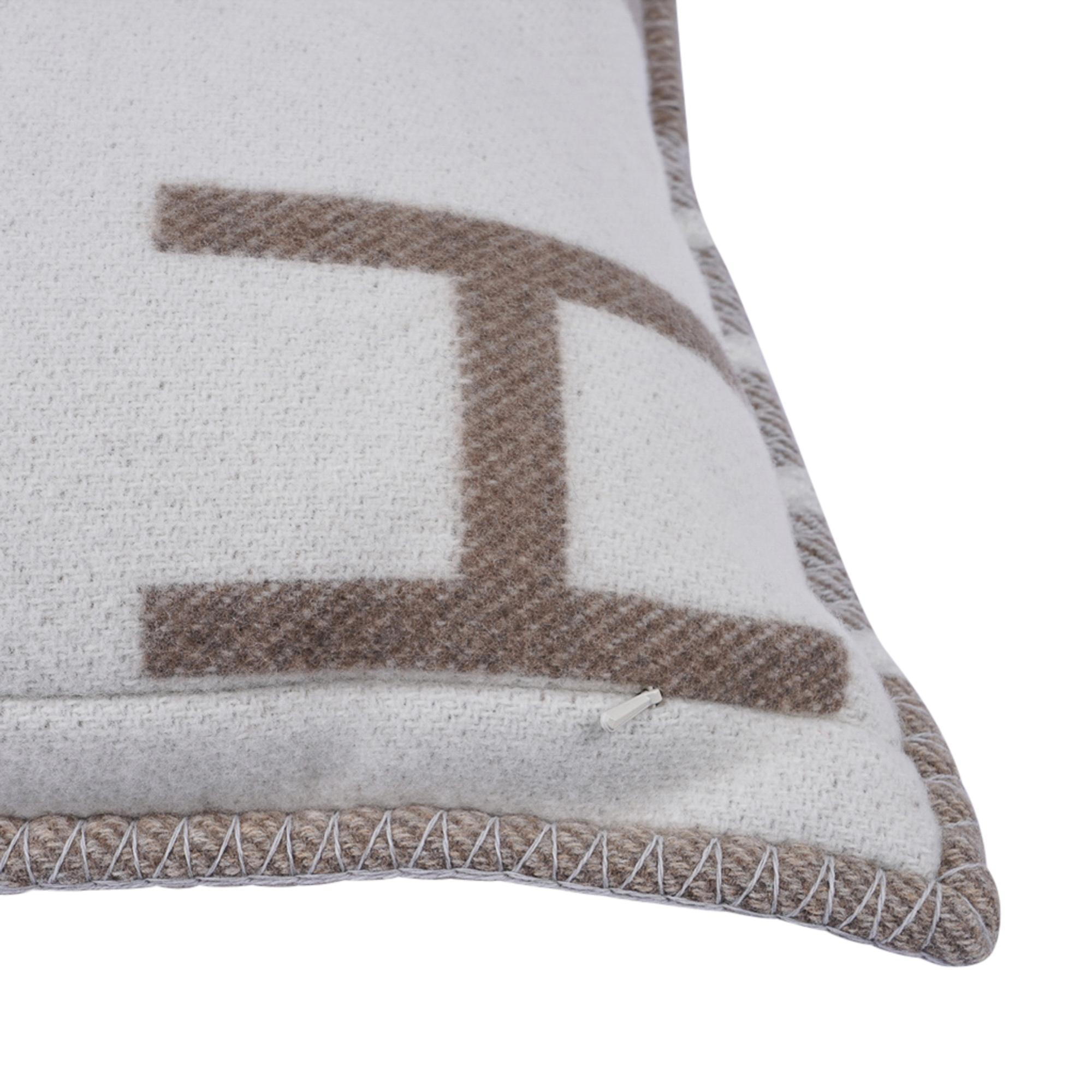 Women's or Men's Hermes Pillow Avalon Vibration Naturel Set of Two New w/ Sleepers