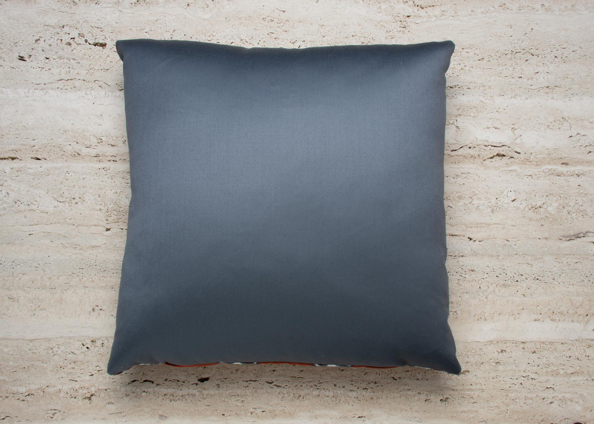 Introducing the exquisite limited edition Hermes Fabric Fil D'Argent, a truly exceptional piece that encapsulates the essence of luxury, craftsmanship, and timeless beauty. Meticulously handcrafted using discontinued Hermes fabrics, these pillows