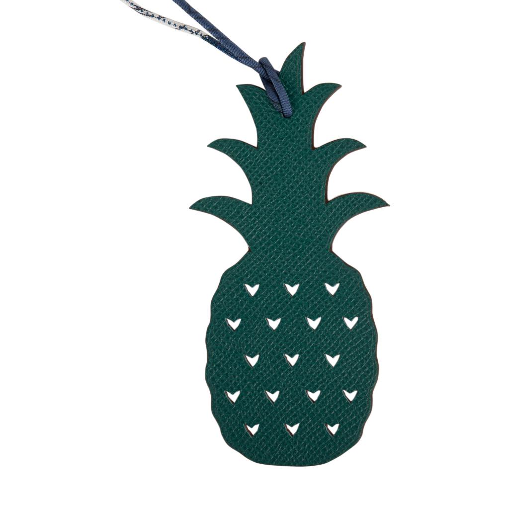 Hermes Pineapple Bag Charm Bi-Color Pink and Green 1