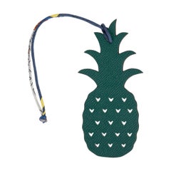 Hermes Pineapple Bag Charm Bi-Color Pink and Green