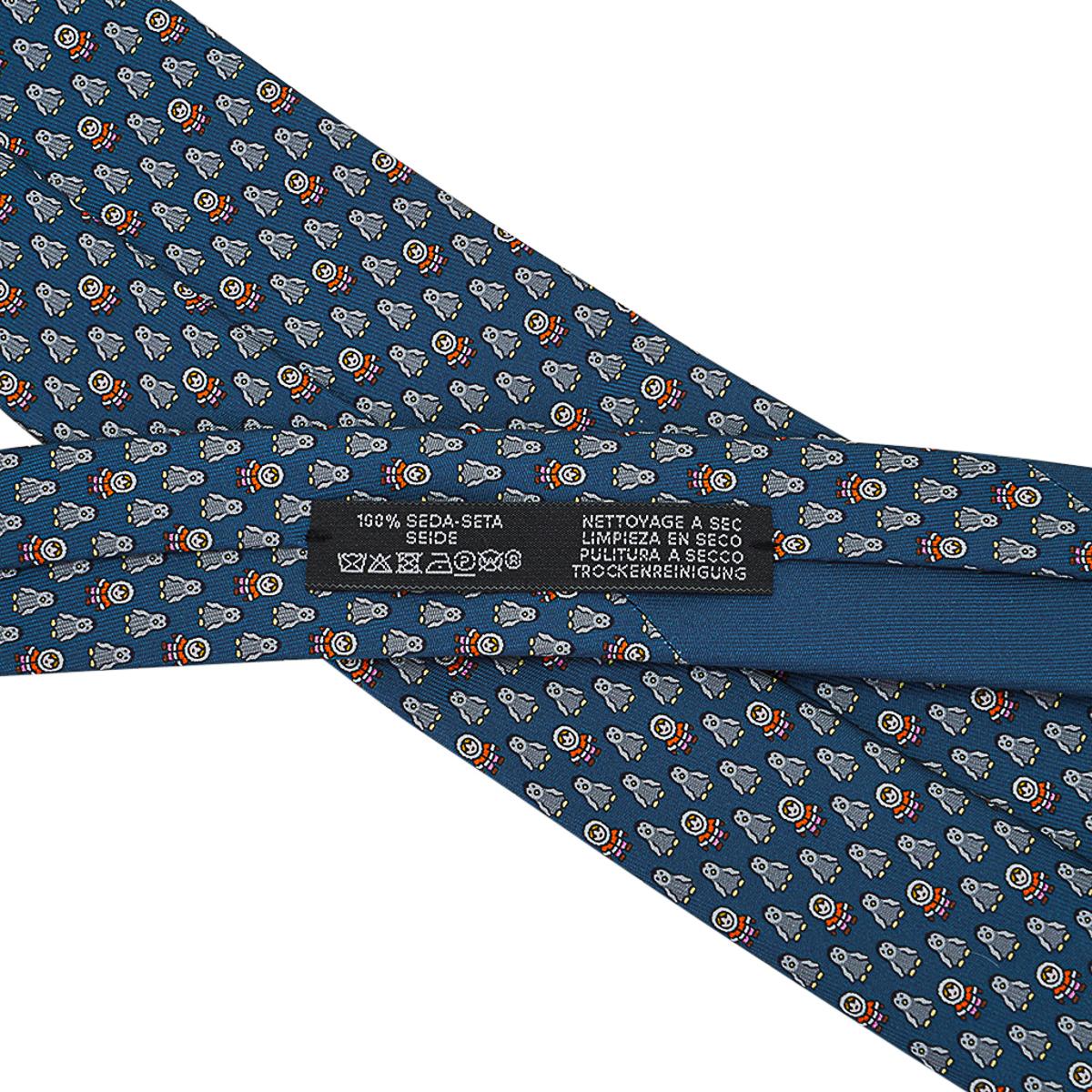 Hermes Pingloo Twillbi Tie Vert Pin Orange Gris For Sale 5