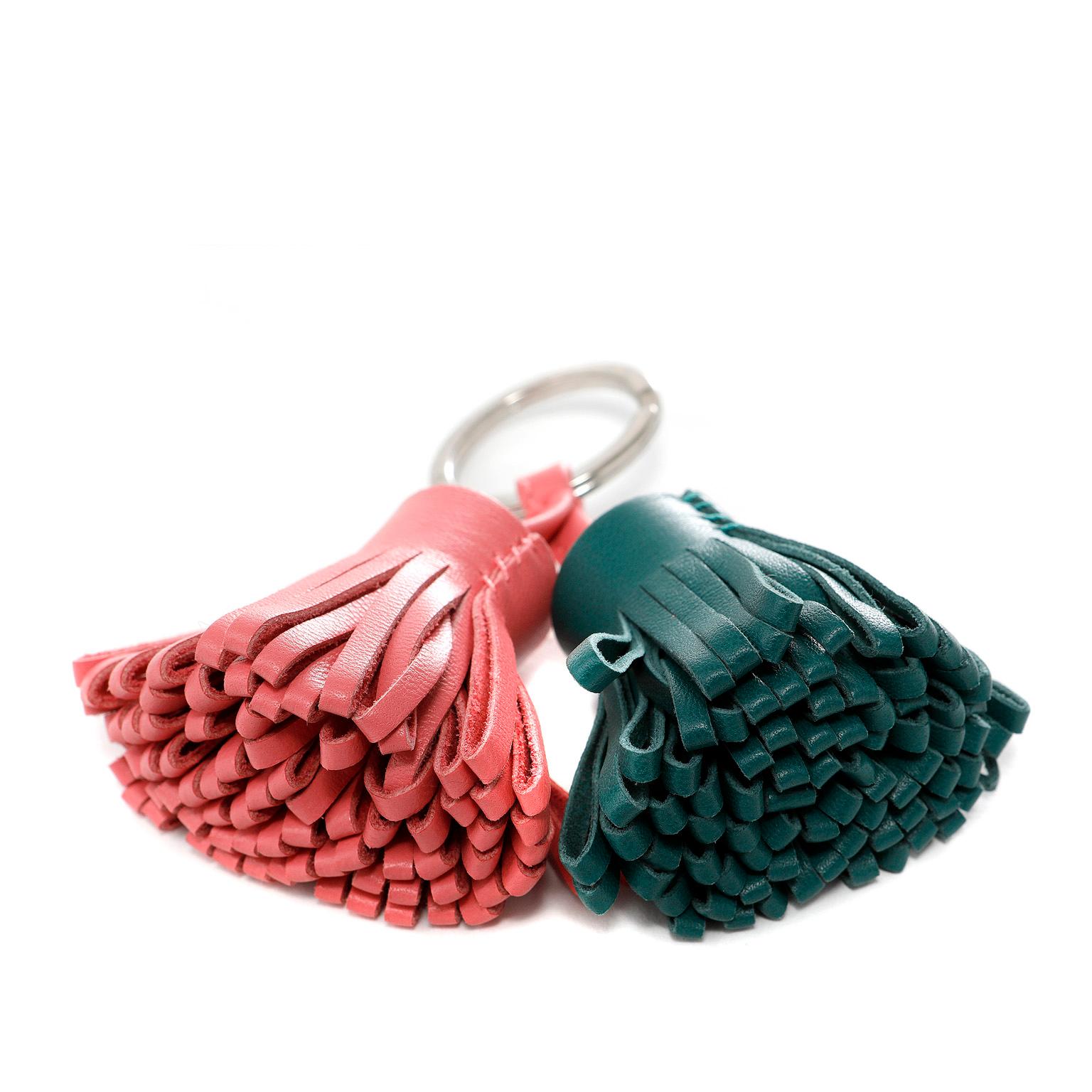 hermes tassel keychain