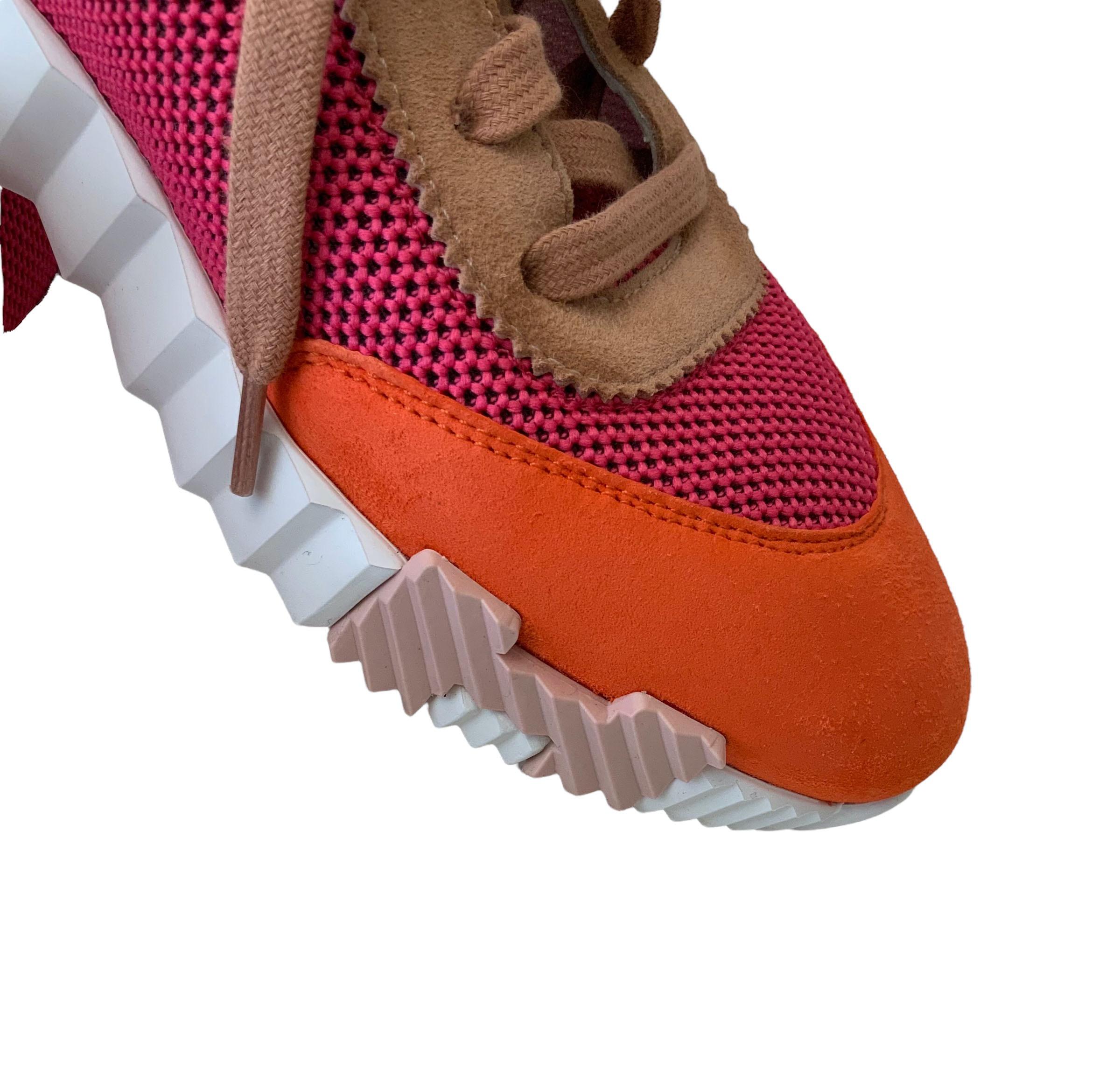 pink and orange sneakers