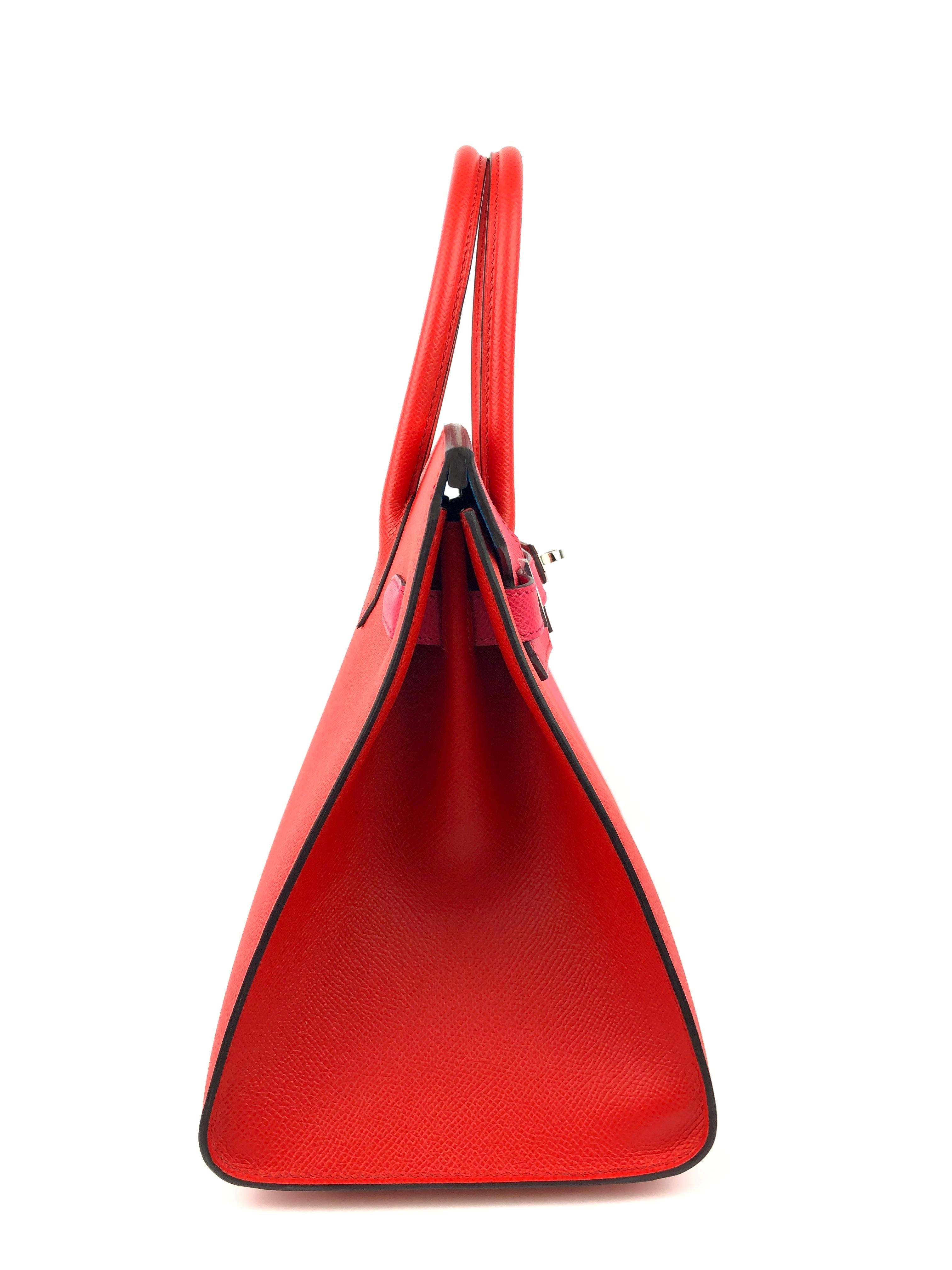 red and pink bag