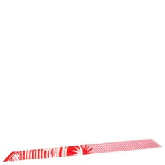 Hermes pink ASTROLOGIE A POIS Twilly Scarf Rouge Blanc Rose