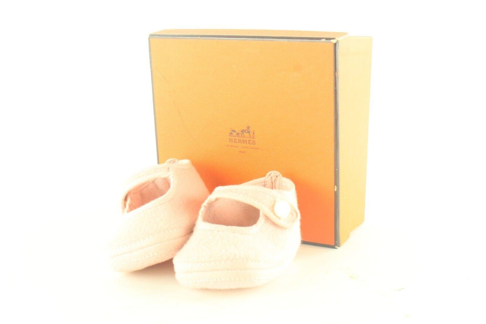 Hermes Pink Baby Shoes 3HER925K For Sale 8