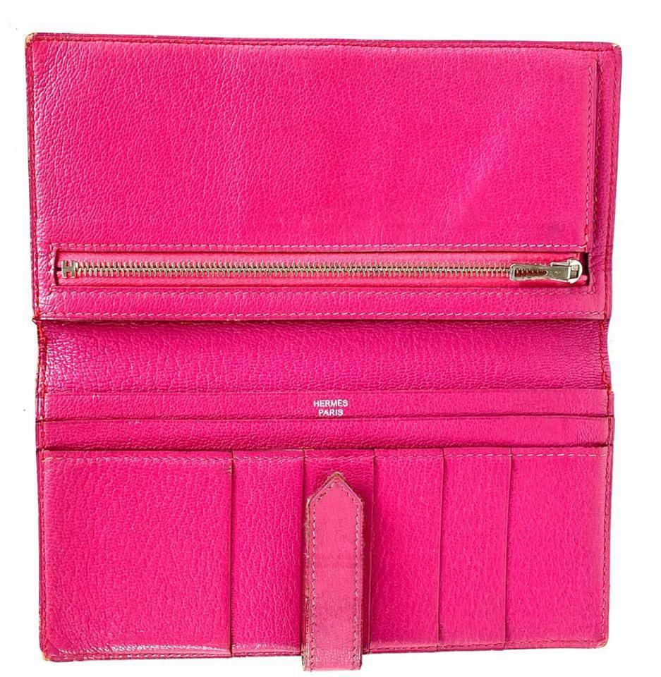 Hermès Pink Bearn Long Bifold Flap 26h68 Wallet 4