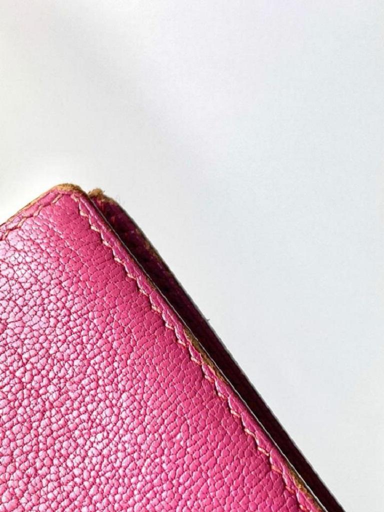 Hermès Pink Bearn Long Bifold Flap 26h68 Wallet 5