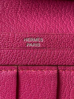 Hermès Pink Bearn Long Bifold Flap 26h68 Wallet