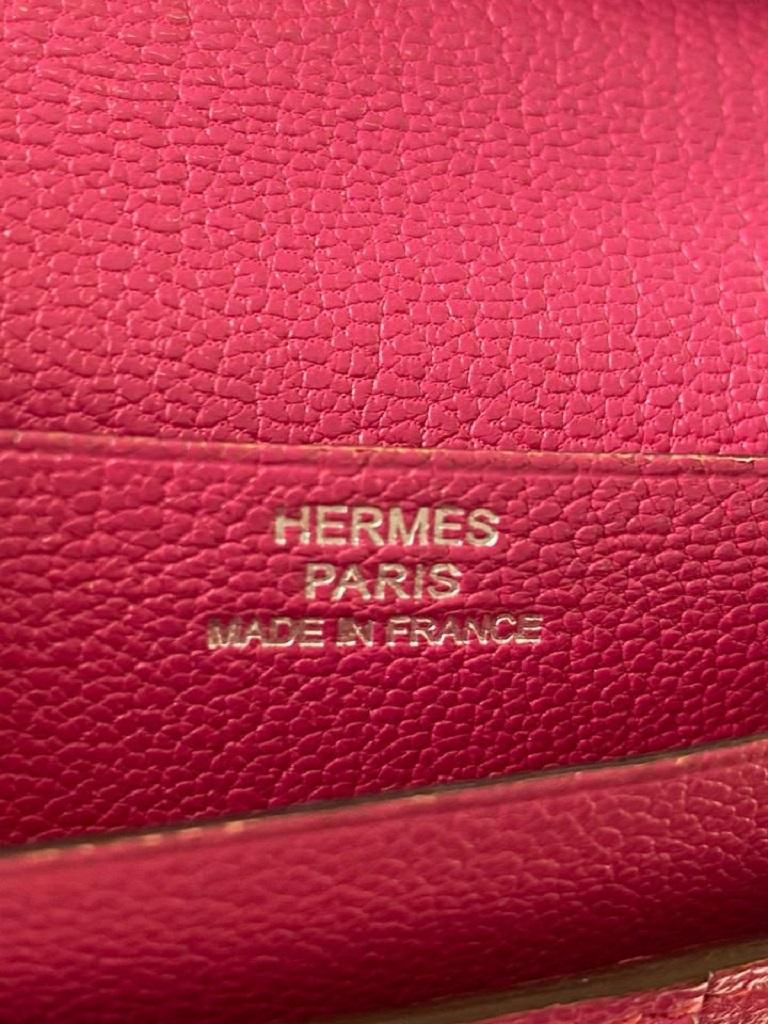 Women's Hermès Pink Bearn Long Bifold Flap 26h68 Wallet