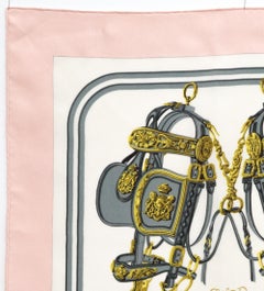 Hermes Pink Brides De Gala by Hugo Grygkar Gavroche Silk Scarf