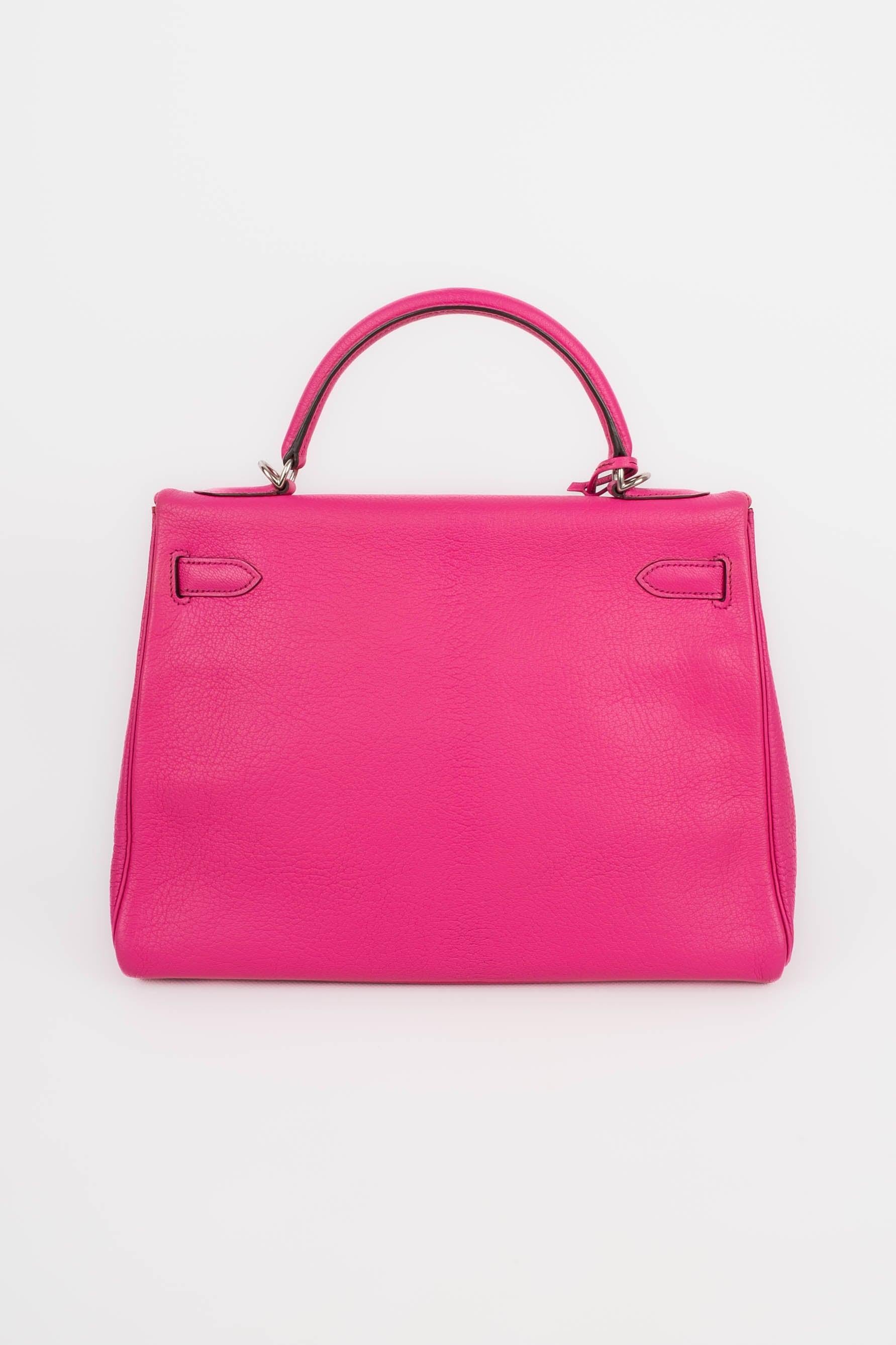 Women's Hermès Pink Calfskin Kelly Bag, 2005 For Sale