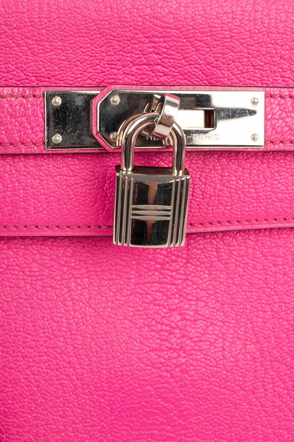 Hermès Pink Calfskin Kelly Bag, 2005 For Sale 4