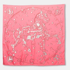 Hermès Pink Cheval Fusion Silk Square Scarf