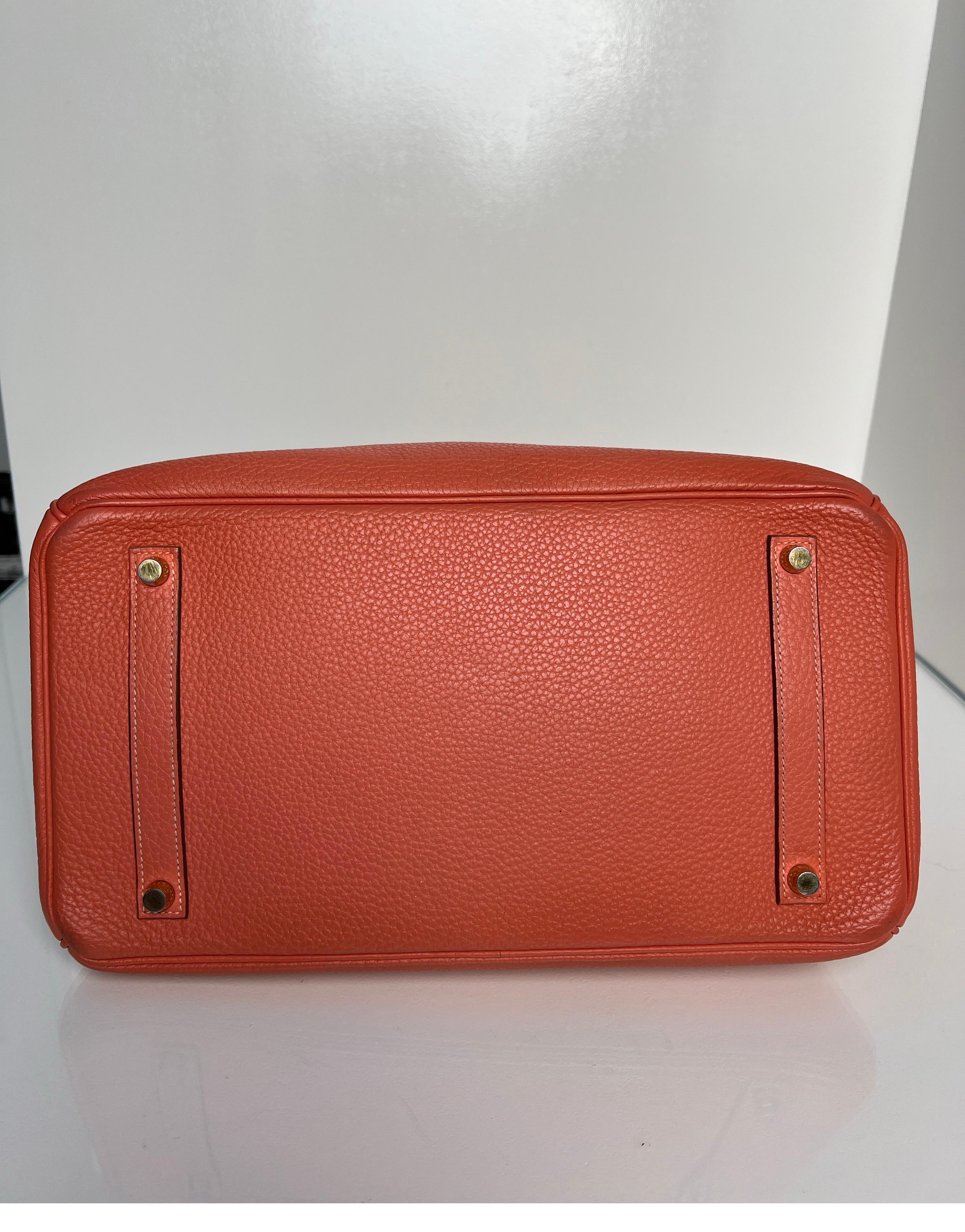Hermes Pink Crevette Birkin 35 Bag 13
