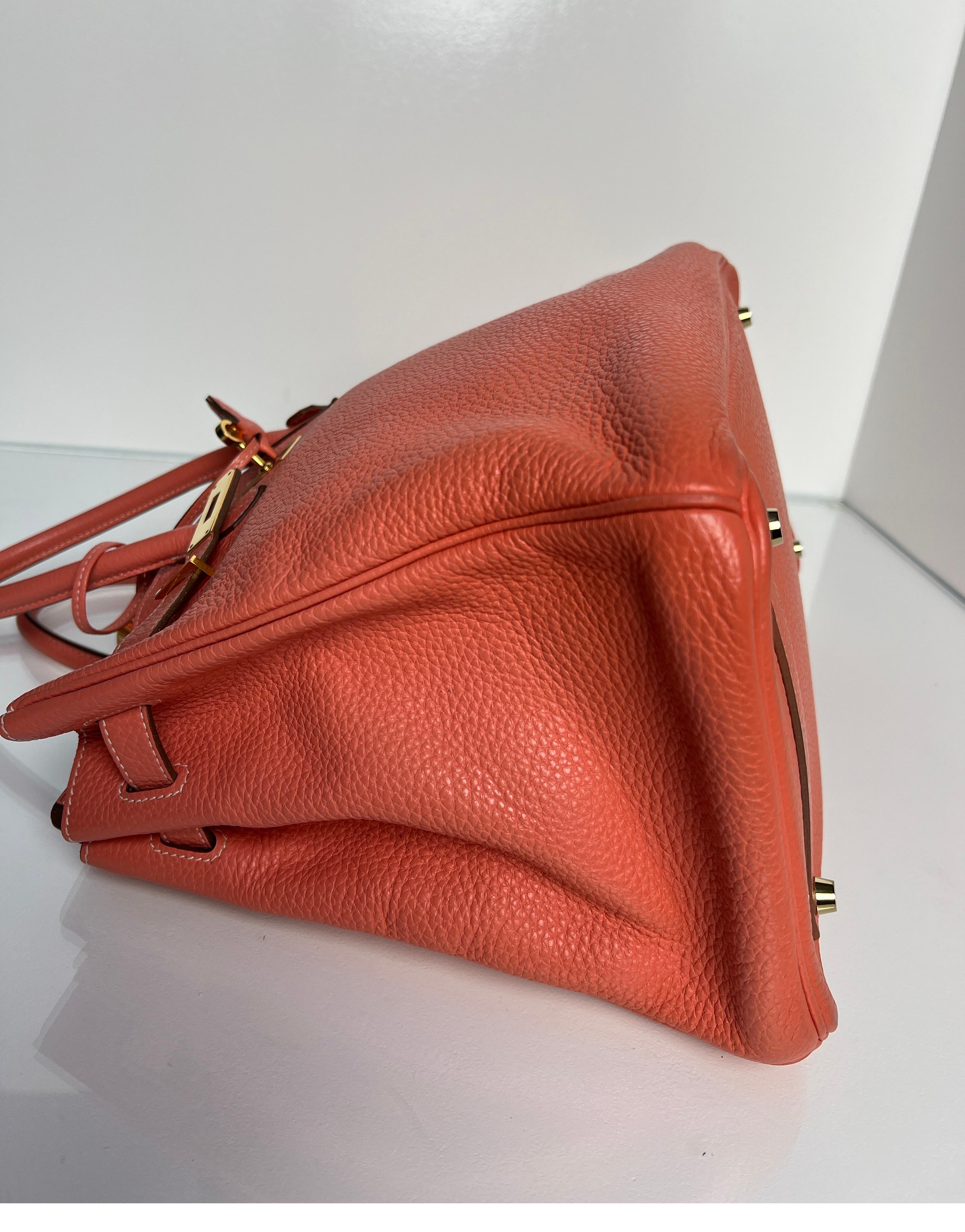 Hermes Pink Crevette Birkin 35 Bag 14