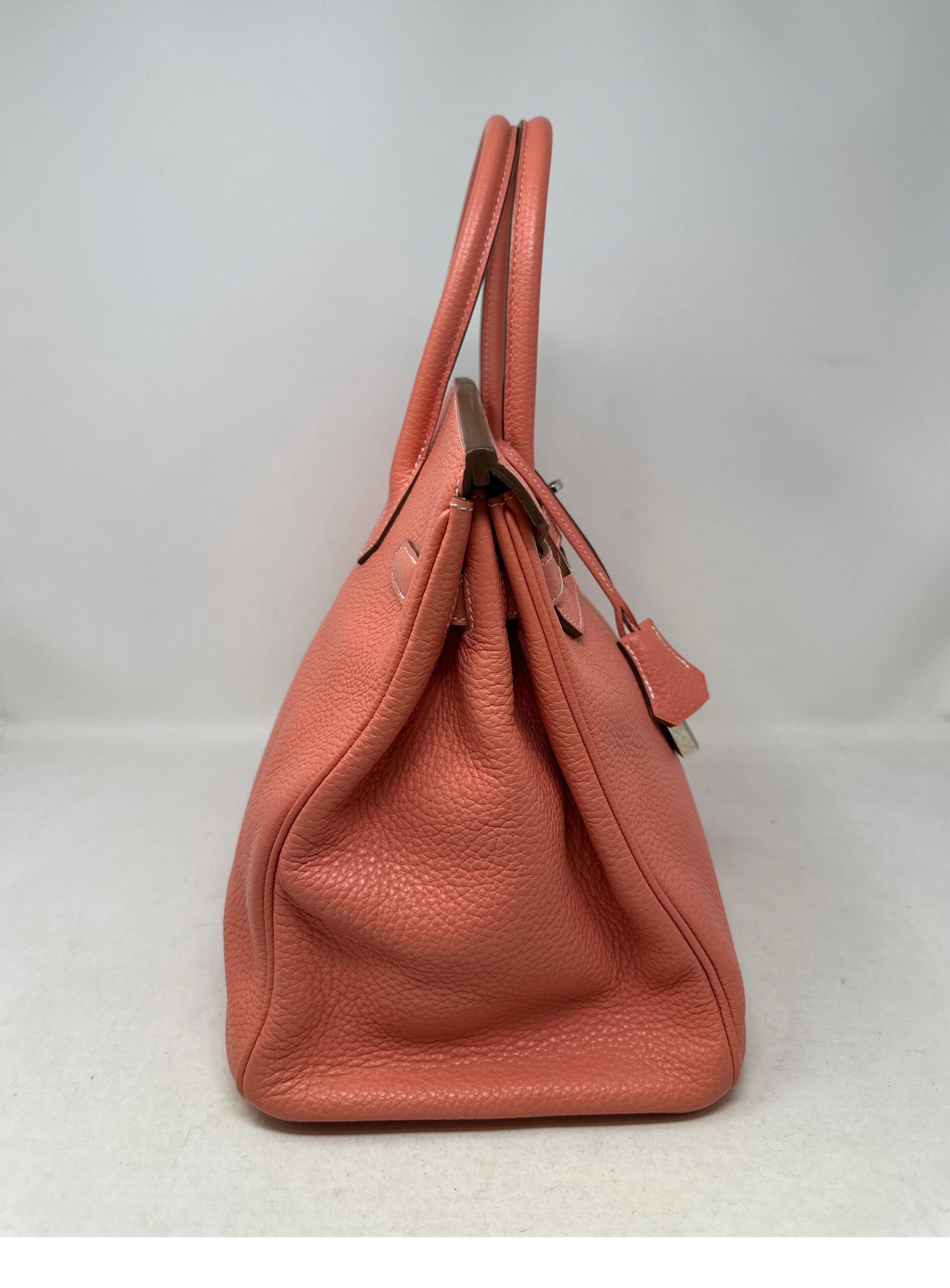 Women's or Men's Hermes Pink Crevette Birkin 35 Bag  For Sale