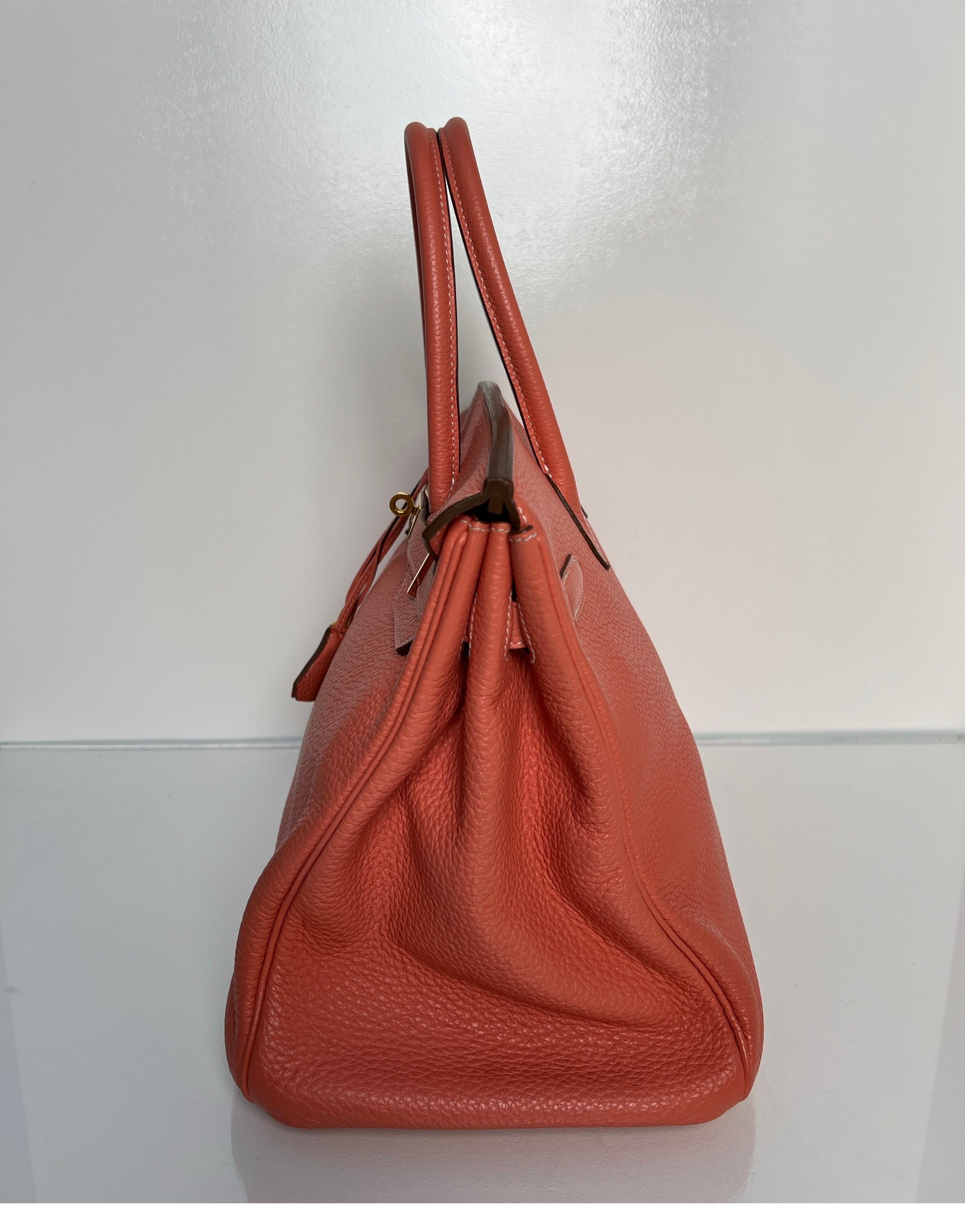 Women's or Men's Hermes Pink Crevette Birkin 35 Bag