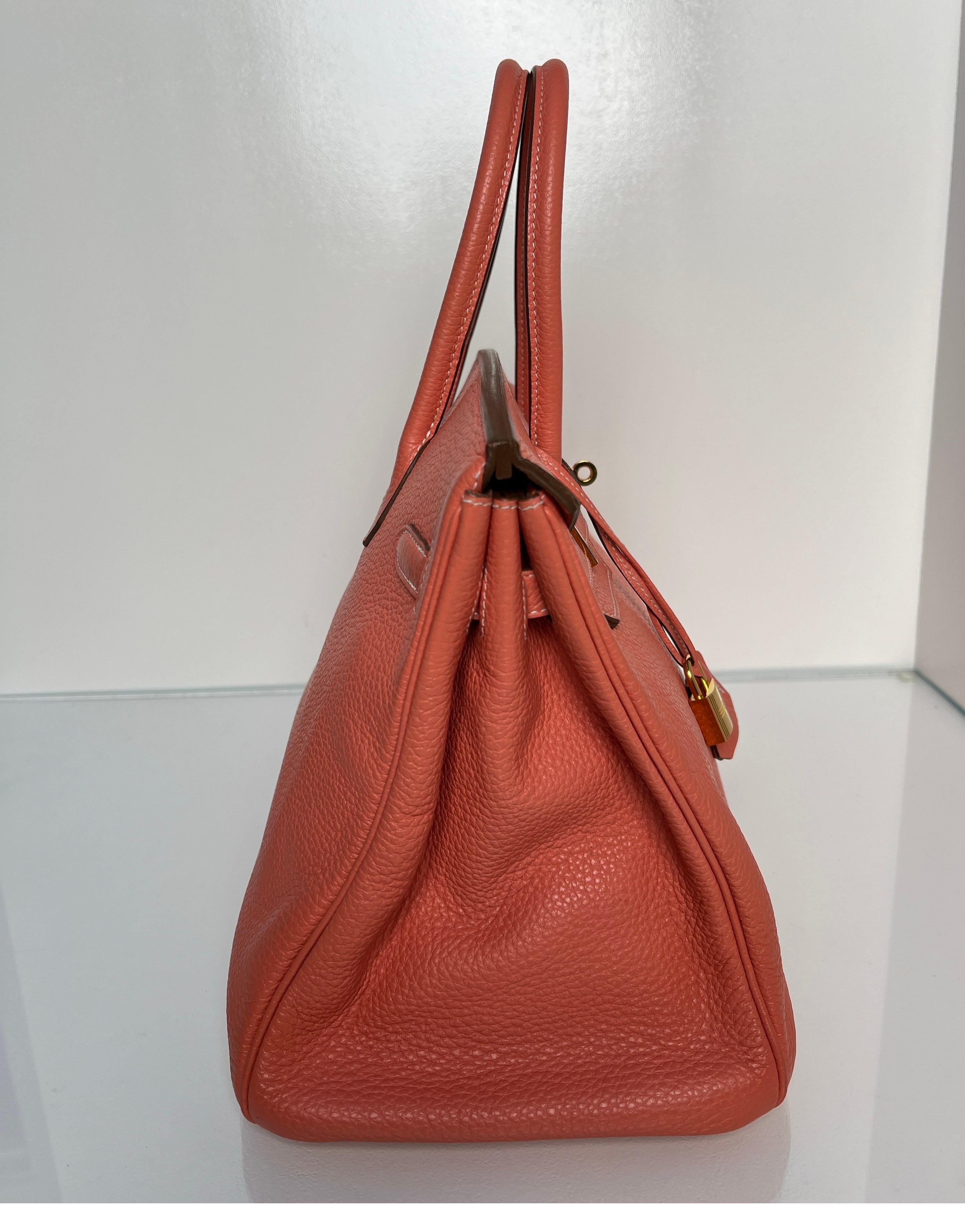 Hermes Pink Crevette Birkin 35 Bag 3