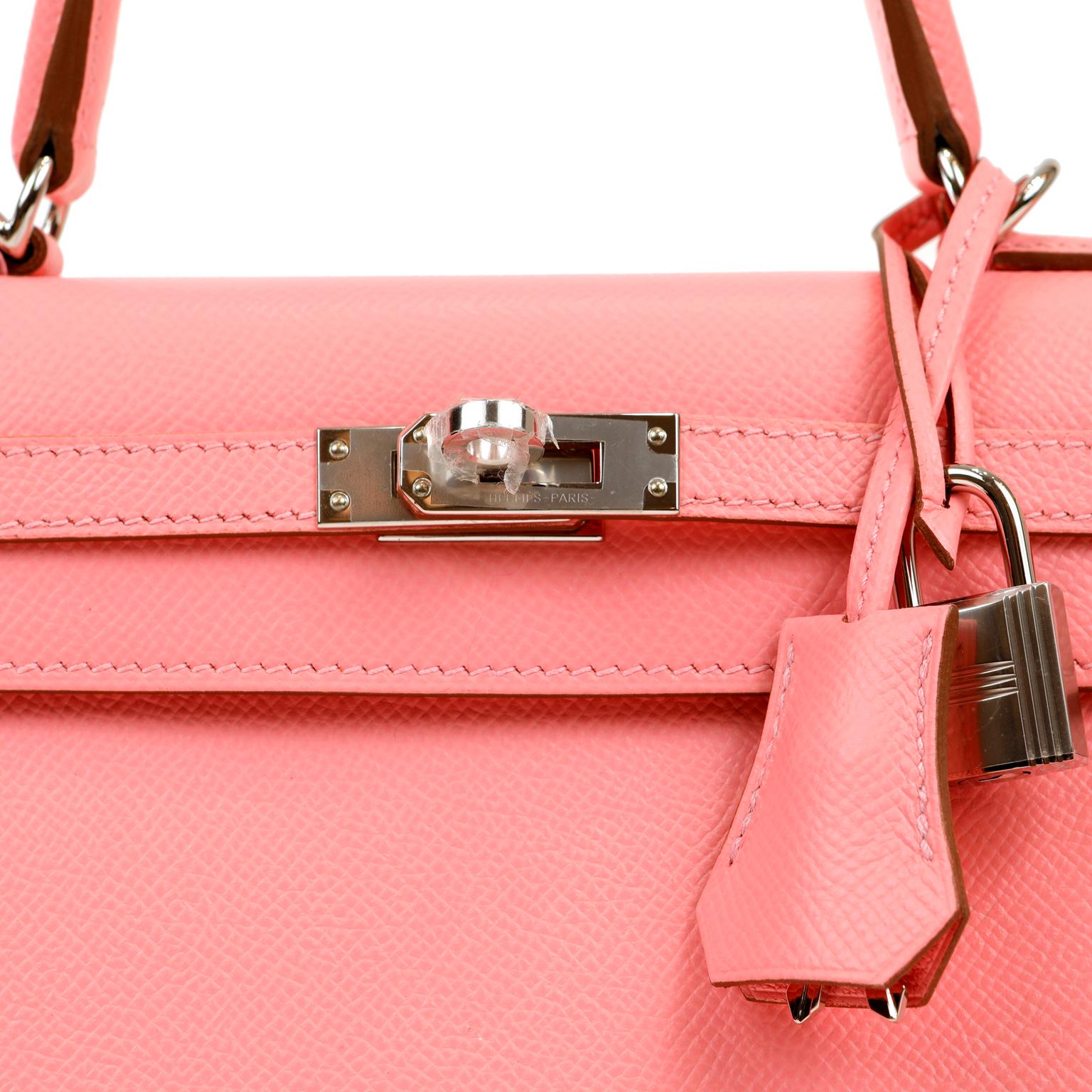 Hermès Rosa Epsom 25 cm Sellier Kelly  (Pink) im Angebot