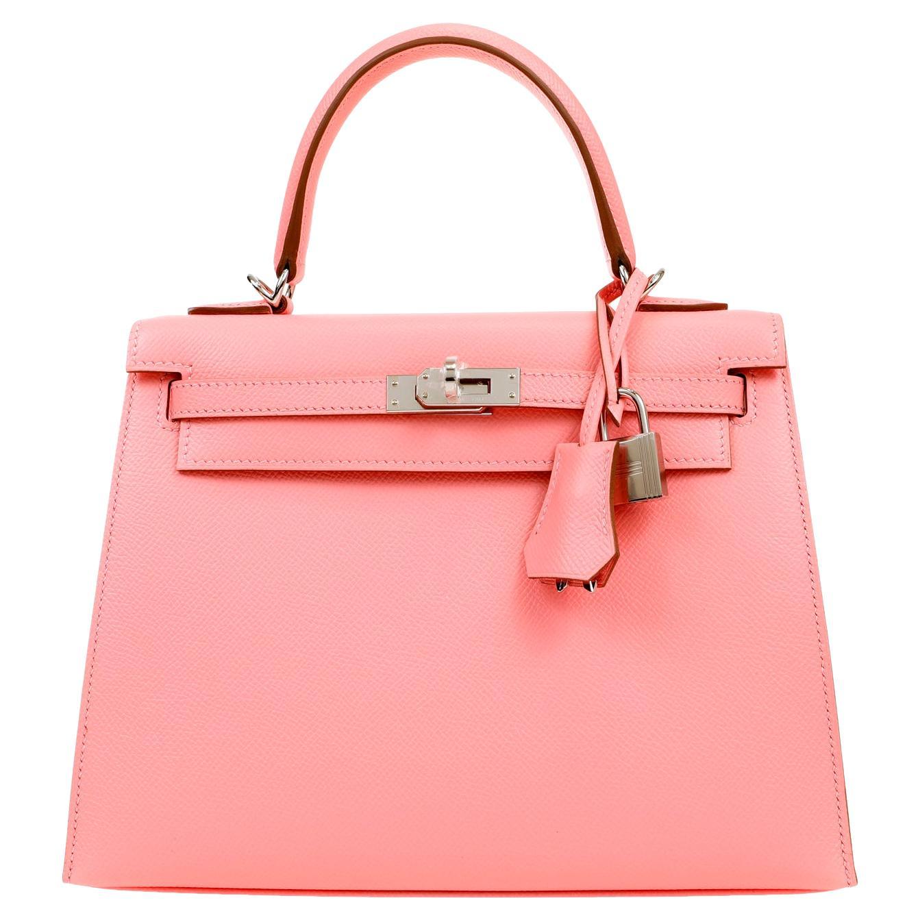 Hermès Rosa Epsom 25 cm Sellier Kelly 