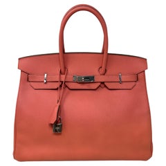 Hermes Pink Flamingo Birkin 35 Bag 