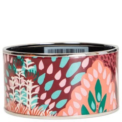 HERMES pink JUNGLE OF EDEN XL Bangle Bracelet 65 Rose Couture