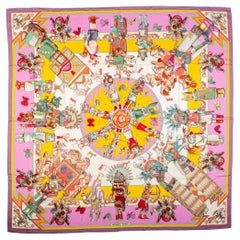 Hermes Pink Kachinas Cashmere Shawl