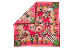 Hermès Pink Kachinas Silk Scarf
