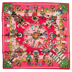 Hermès Pink Kachinas Silk Scarf NIB