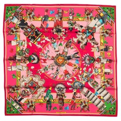 Hermès Pink Kachinas Silk Scarf NIB