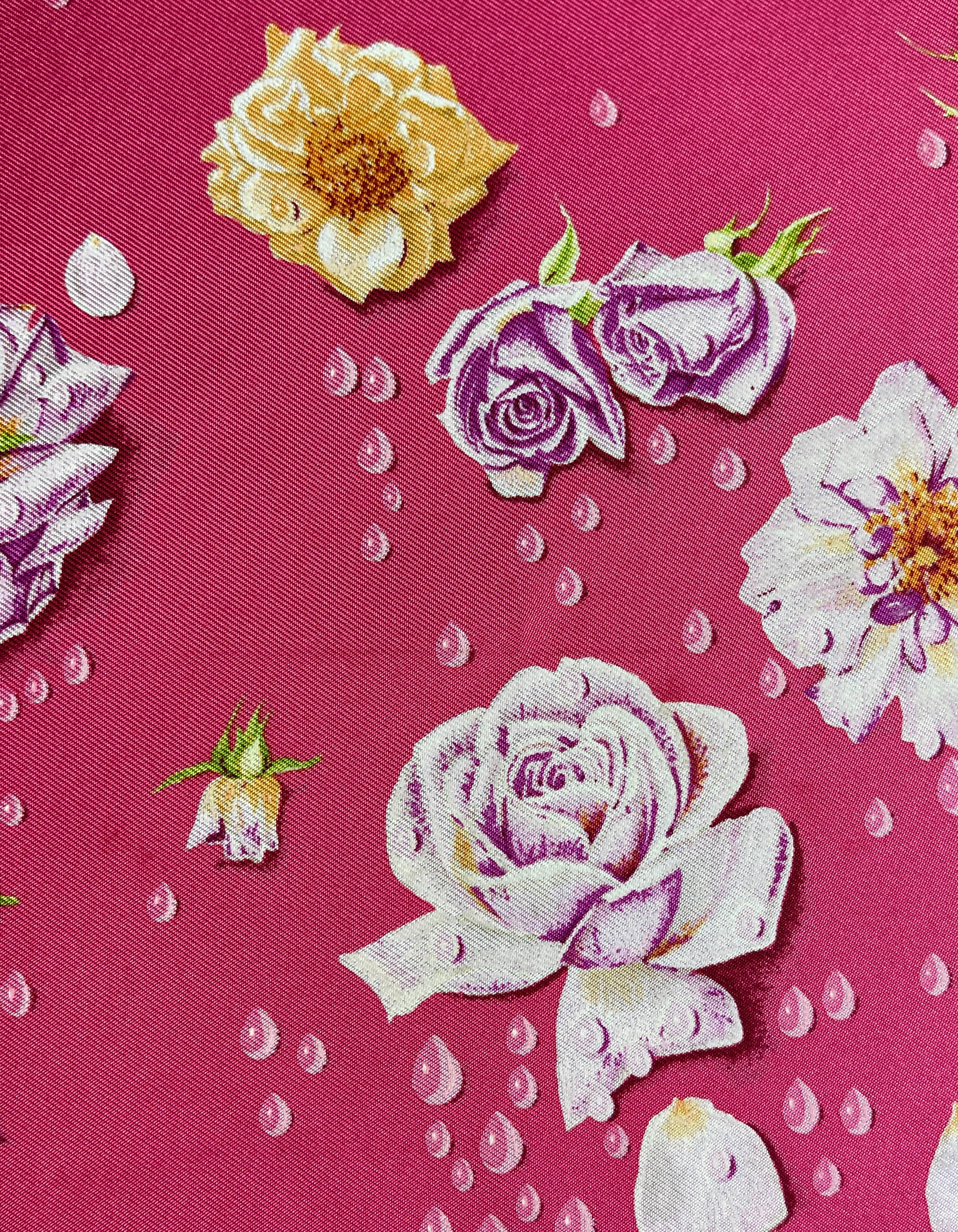 hermes floral scarf