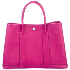 Hermes NEW Rosa Leder Große Carryall Travel Garden Top Handle Satchel Tote Bag