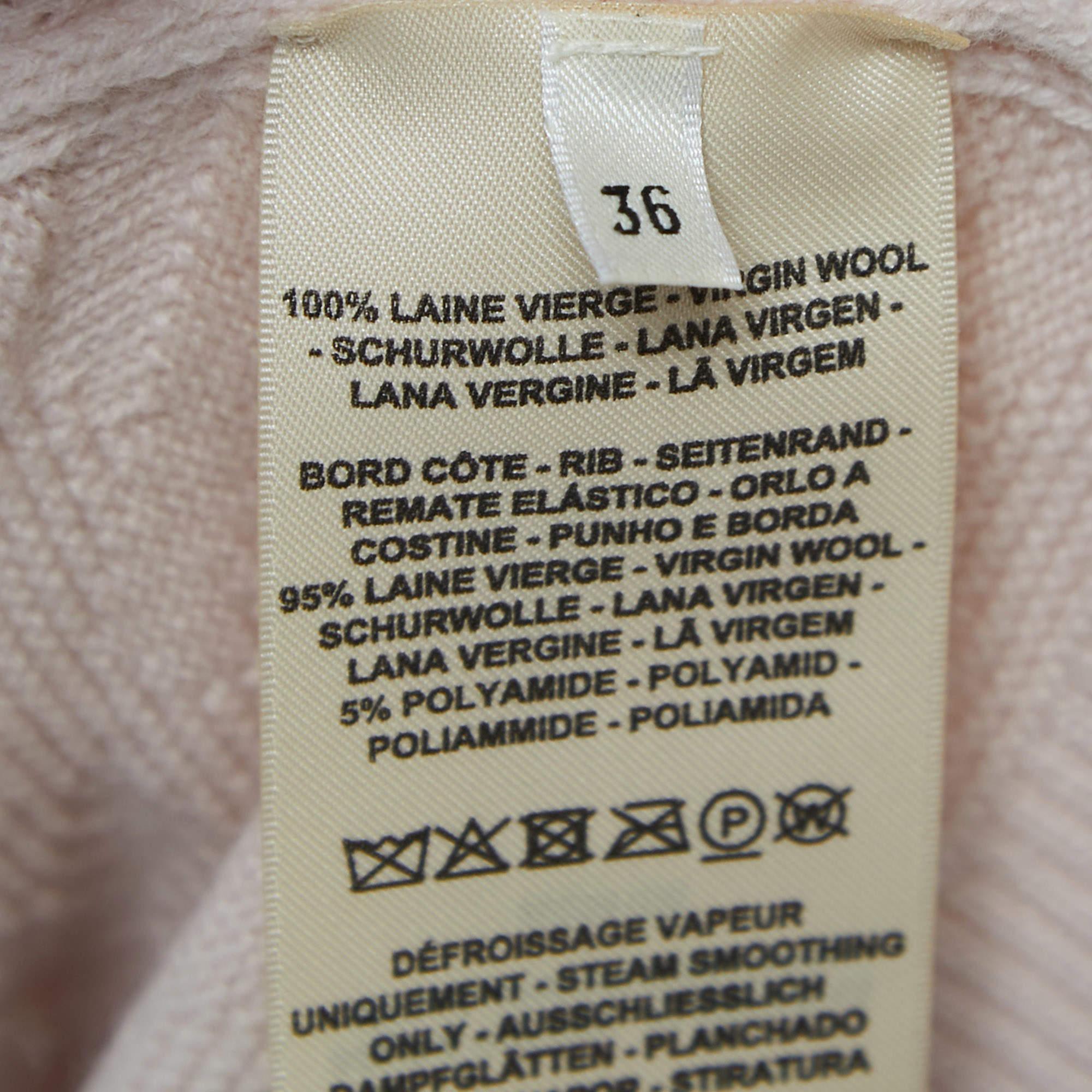 Hermès Pink Logo Knit Jacquard Mini Dress S 2