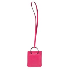 Hermes Pink Milo Lambskin & Swift Leather Bag Charm