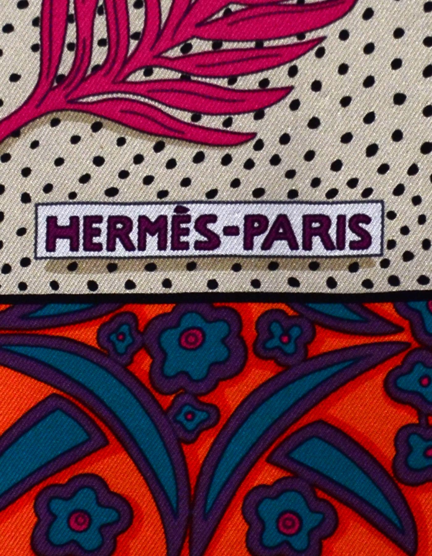 Hermes Pink/Multicolor Zenobie Reine de Palmyre Silk Scarf at 1stDibs ...