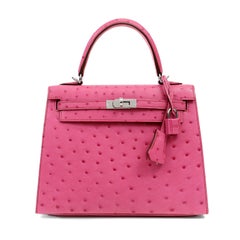 Hermès Pink Ostrich 25 cm Sellier Kelly Bag Limited Edition