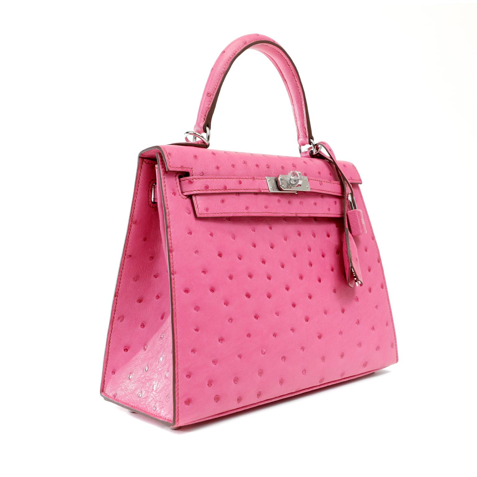 hermes kelly ostrich pink