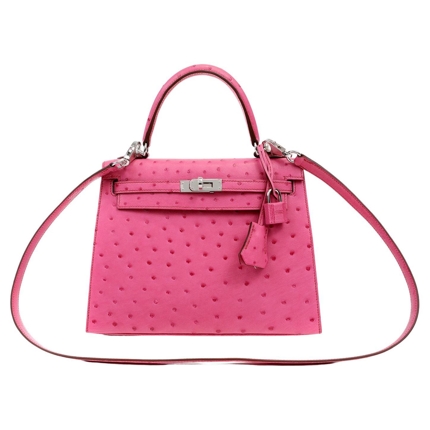 Hermès Pink Ostrich 25 cm Sellier Kelly Bag Limited Edition