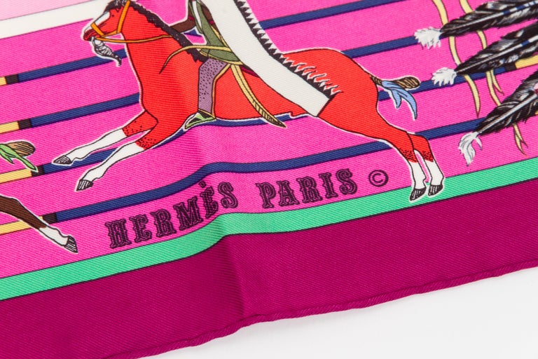 Hermès Pink Pani la Shar Pawnee Scarf at 1stDibs | hermes pani la shar ...