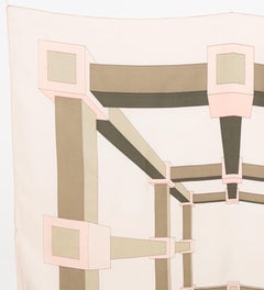 Hermes Pink Perspective by A.M.Cassandre pour Hermes Paris Silk Scarf