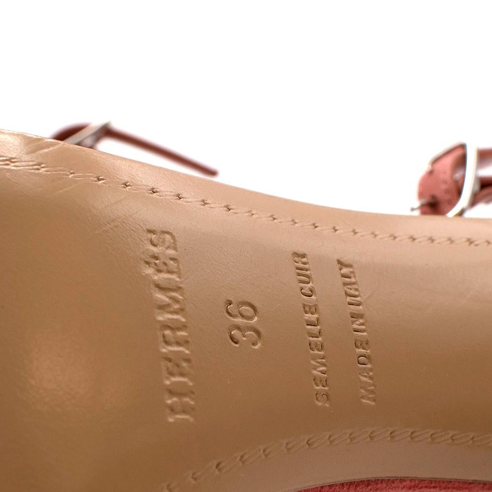Women's or Men's Hermes Pink Premiere 105 Sandals 36 For Sale