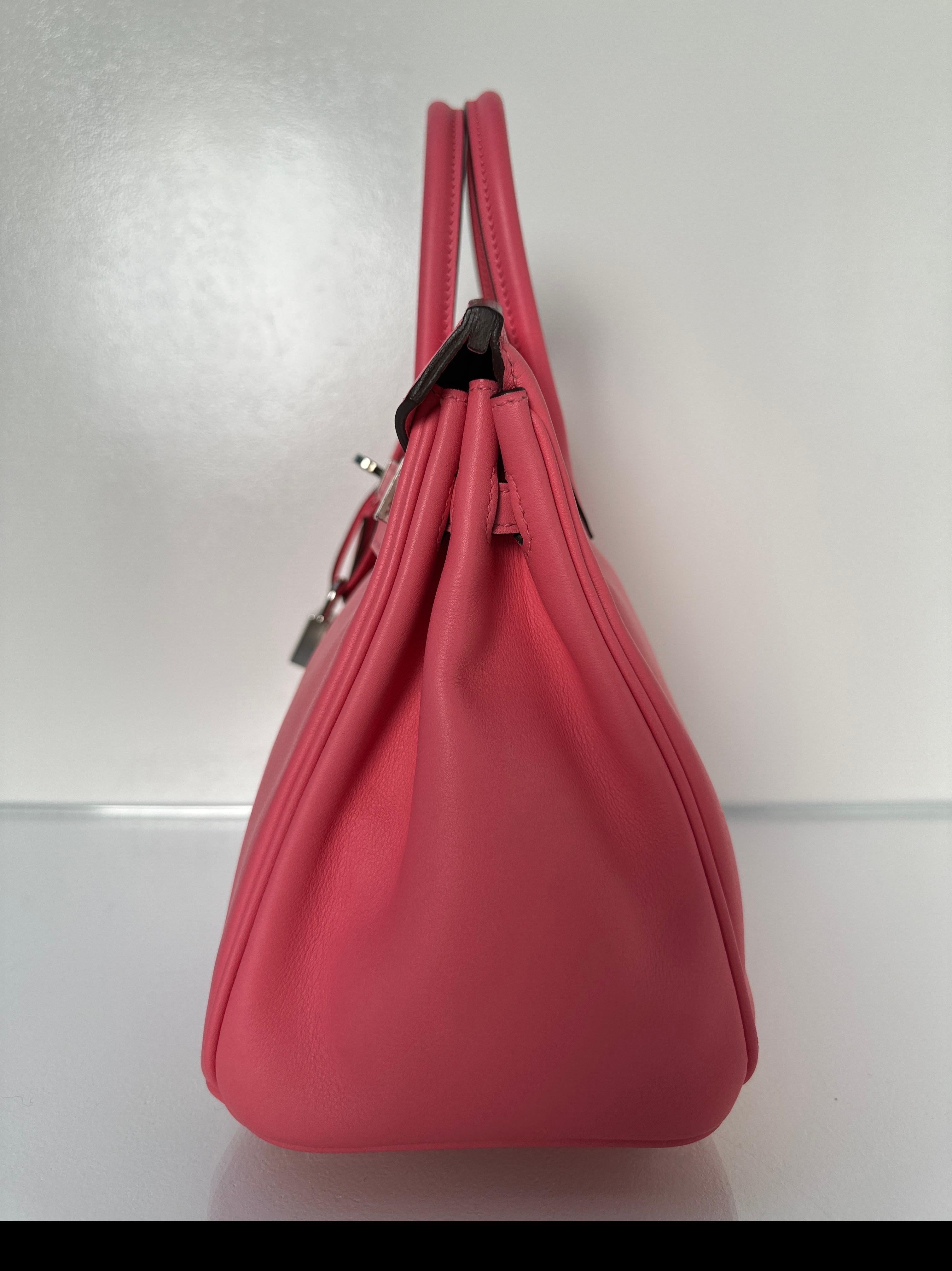 Hermes Pink Rose Azalee Birkin 25 Bag 8