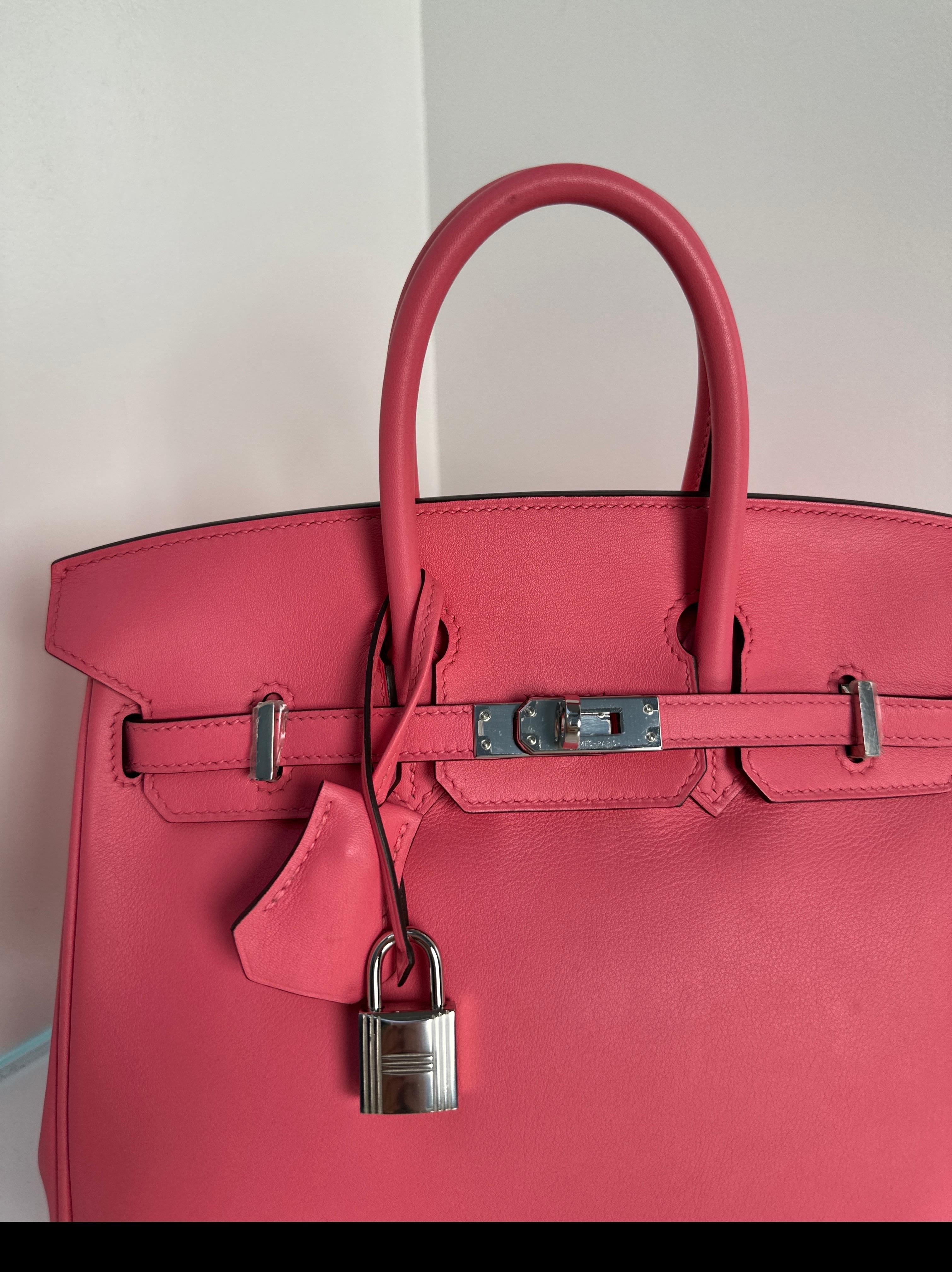 Hermes Pink Rose Azalee Birkin 25 Bag 16