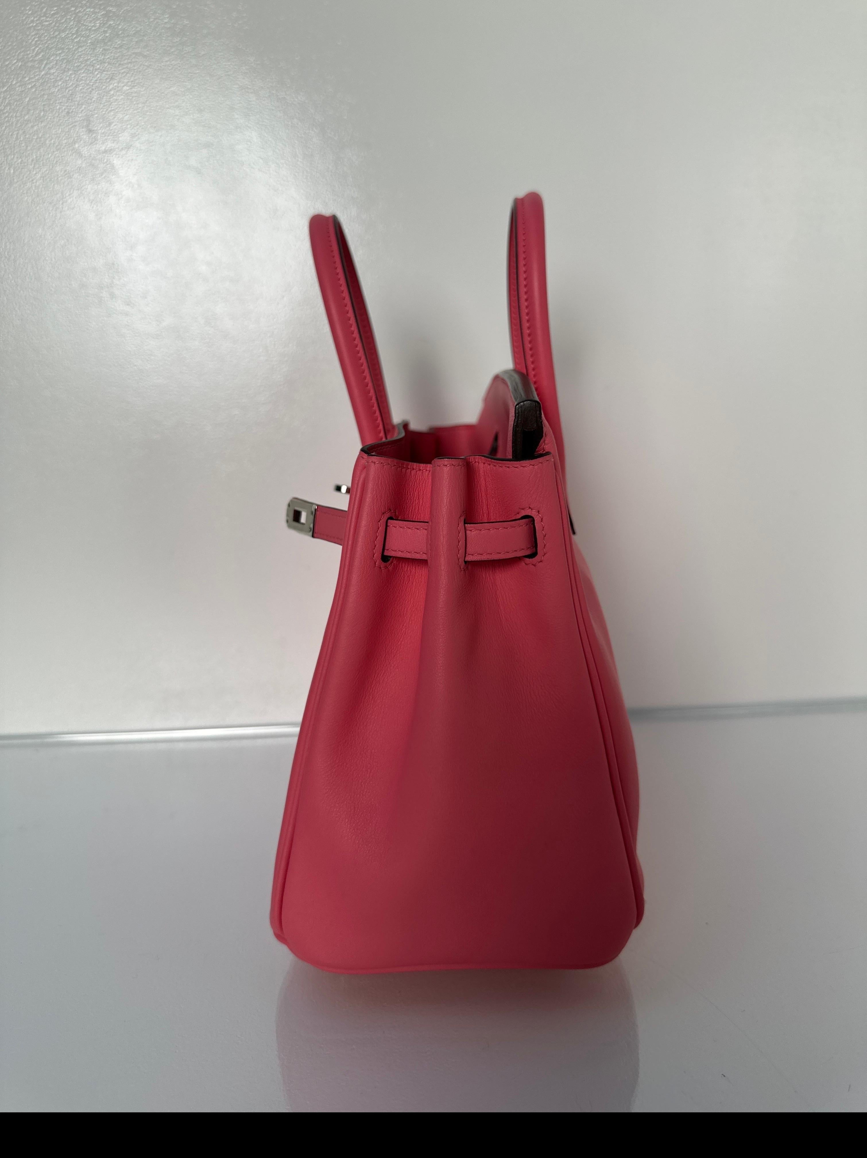 Hermes Pink Rose Azalee Birkin 25 Bag 3