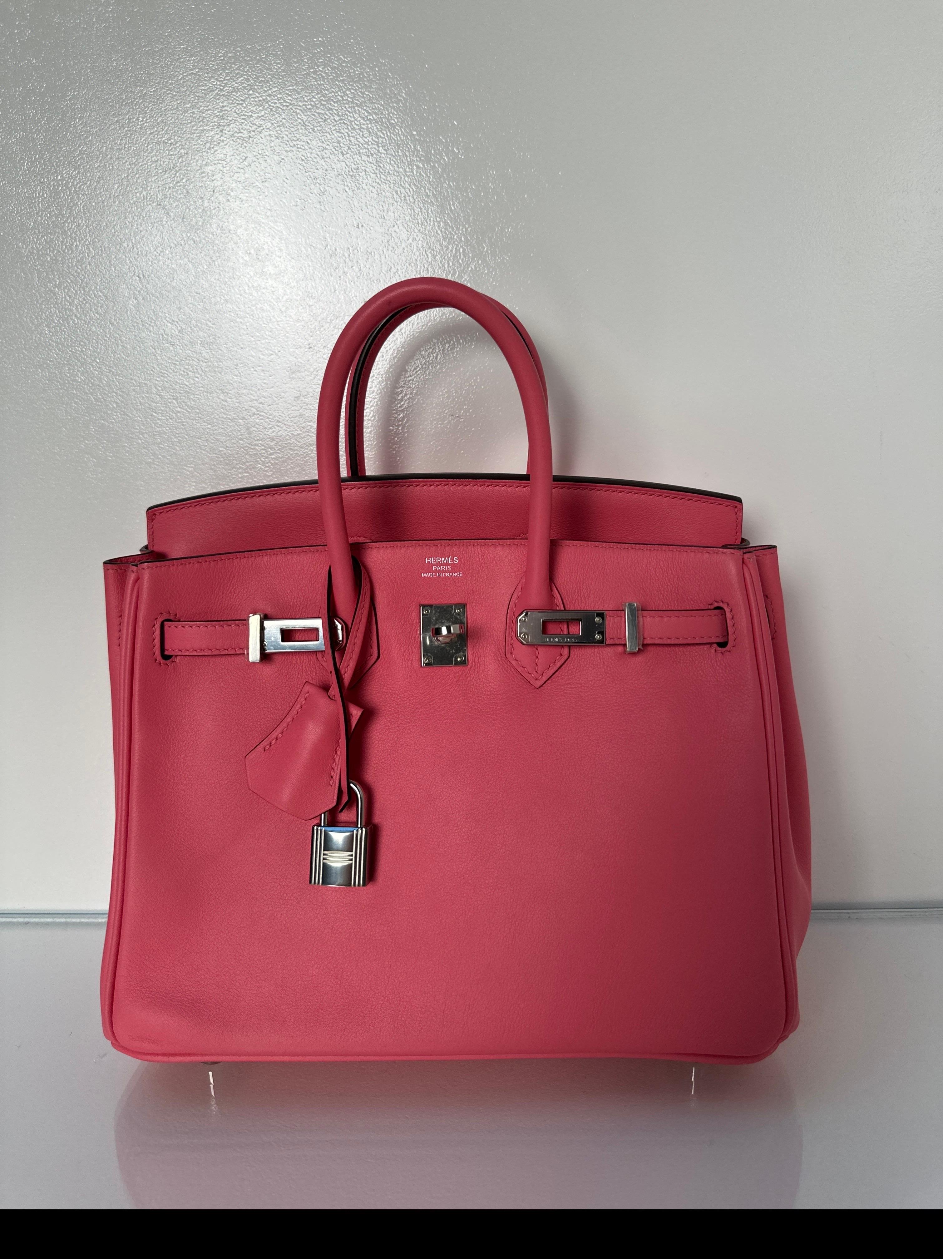 Hermes Pink Rose Azalee Birkin 25 Bag 5