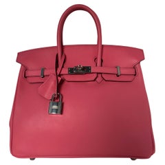 Hermes Pink Rose Azalee Birkin 25 Bag