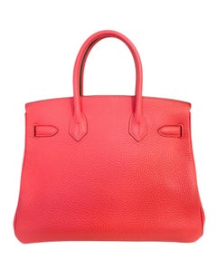 Hermès Pink Rose Clemence 30 cm Birkin with Gold Hardware