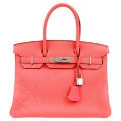 Hermès Pink Rose Togo 30 cm Birkin Bag