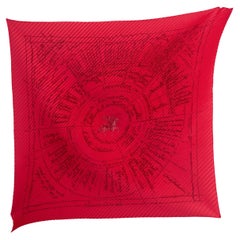 HERMES NAISSANCE d'UNE IDEE 90 PLISSE-Schal aus rosa Seide NAISSANCE d'UNE